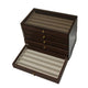 Vintage Peach Wood Grain Jewelry Box – Holds 15-25 Necklaces, Large Capacity