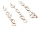 s925 Sterling Silver Clasps – Spring Ring, Lobster, Question Hook, S & W Clasps for DIY Bracelets, Necklaces, Jewelry Making (Multiple Sizes)