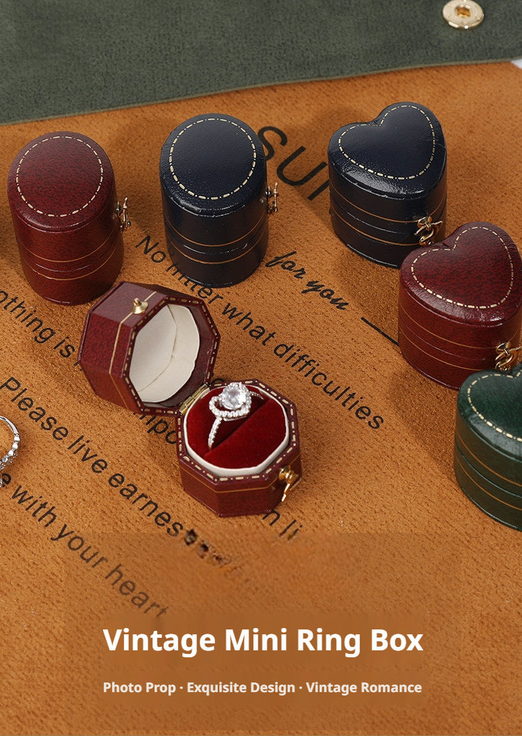 Vintage Mini Ring Box – Proposal, Wedding & Jewelry Photography Prop