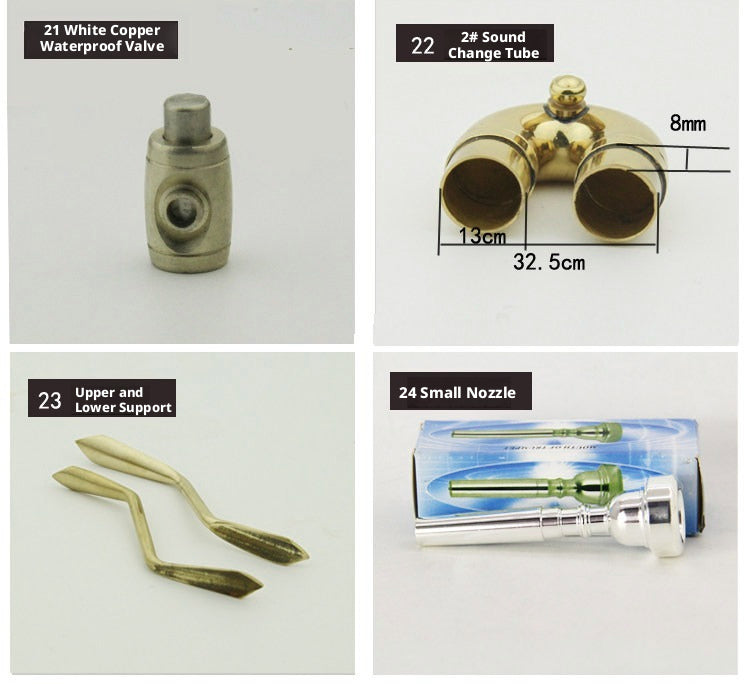 B♭ Trumpet Universal Maintenance Kit – Water Keys, Springs, Covers, Cork Pads, Nozzle Separator & More
