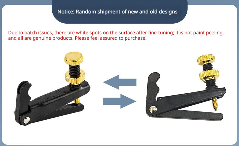 Violin Fine Tuners – 4/4 & 3/4, Wide/Narrow Mouth, Black or Gold (Single or Set of 4)