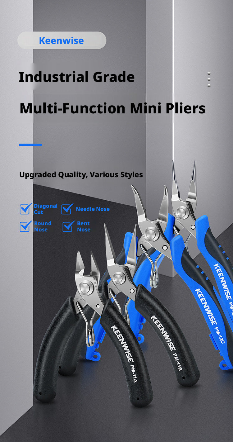 KEENWISE Mini Jewelry Pliers Set – 5 Types, 4"/4.5", Stainless Steel