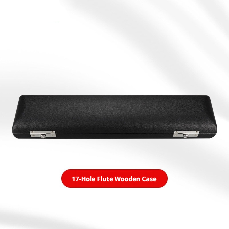 MEIDASI Flute Case & Bag – 16/17‑Hole Wooden Box (Round/Square) + Leather + Canvas Bag