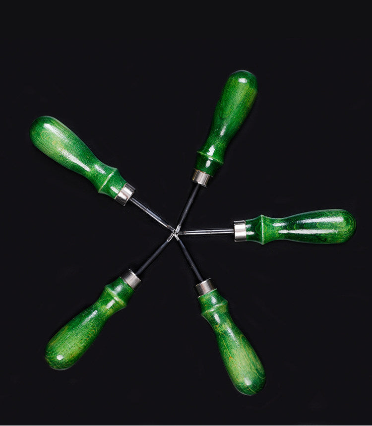 Leather - trimming trimmer leather goods making leather DIY tools manual trimming knife trimming green handle