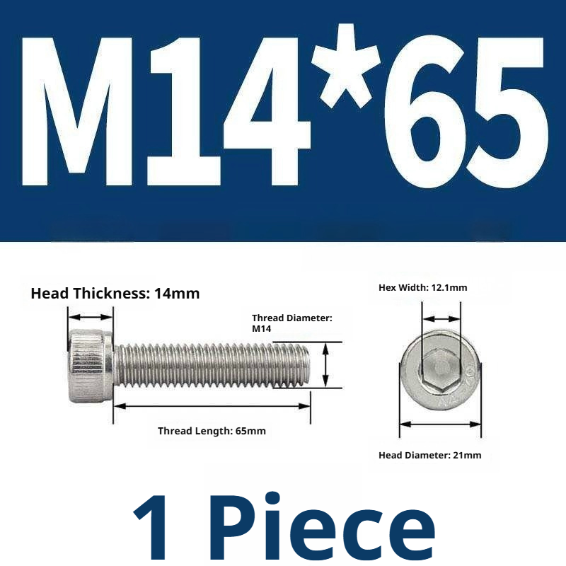 316 Stainless Steel Socket Head Cap Screws – Hex Allen Bolt, M2–M20, GB/T Standard, 4.8 Grade