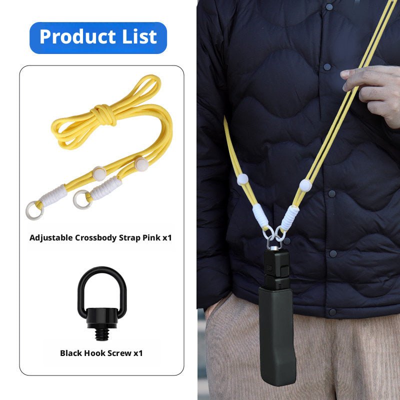 1/4" Camera Strap Screw Mount Adapter for DJI Pocket 3, Insta360 & Action Cameras - HomeDIYer