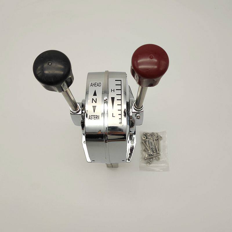 Stainless Steel Outboard Throttle Controller Kit – Complete Set with 2 Cables & Stud for Boat Repair