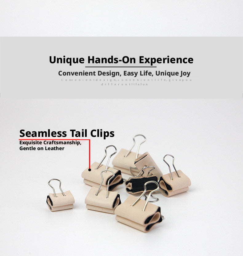 Leather Dovetail Clips – No‑Mark Seamless Clips for DIY Leathercraft (19/25/32/40mm) – 12pcs per Size