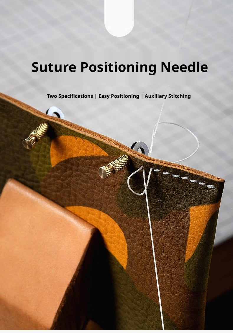 Suture Positioning Needles – Brass Leather Stitch Fixing Pins (Short 0‑6mm / Long 6‑12mm)
