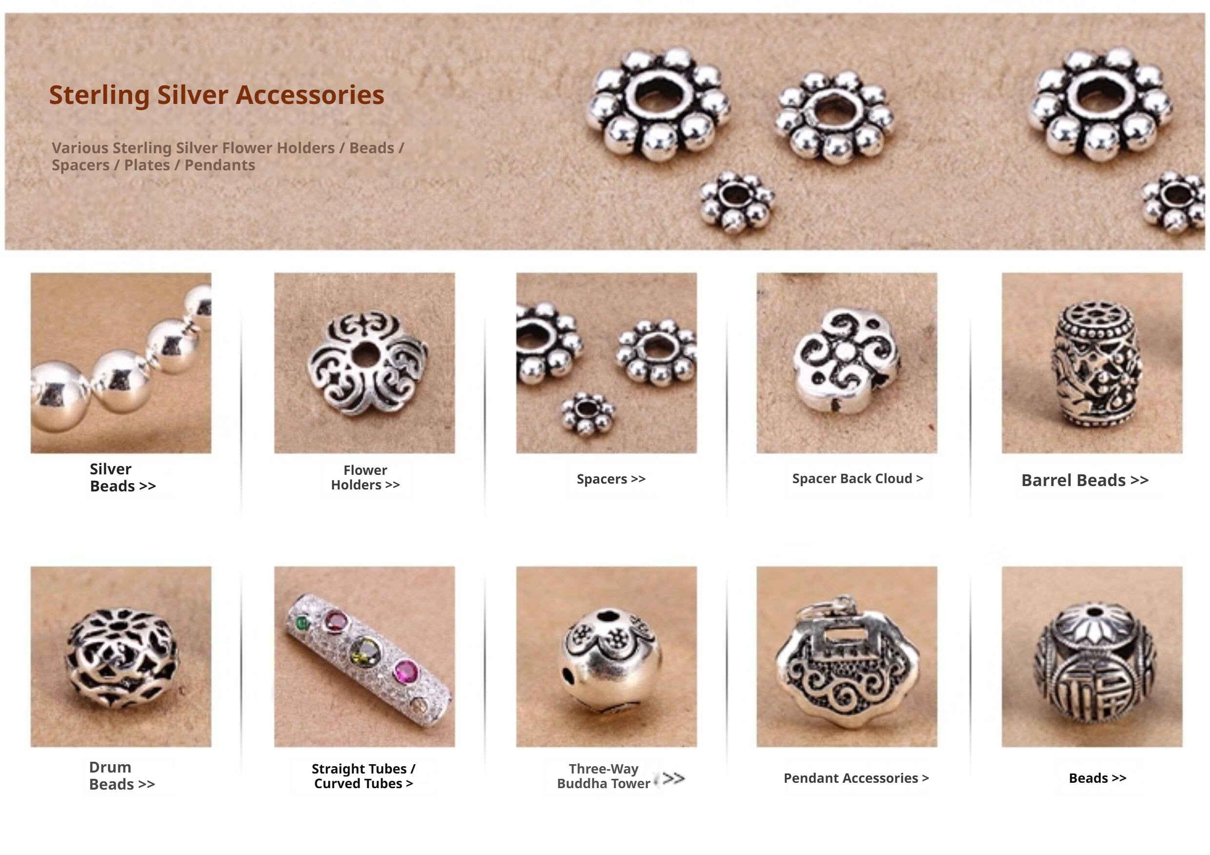 s925 Sterling Silver Pendants & Beads – 40+ Shapes for DIY Red String Bracelets, Crystal Jewelry, Handmade Weaving Accessories