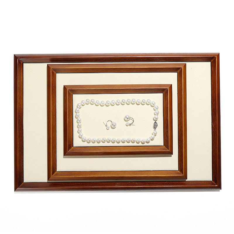 Premium Solid Wood Jewelry Display Trays for Photography & Organizing