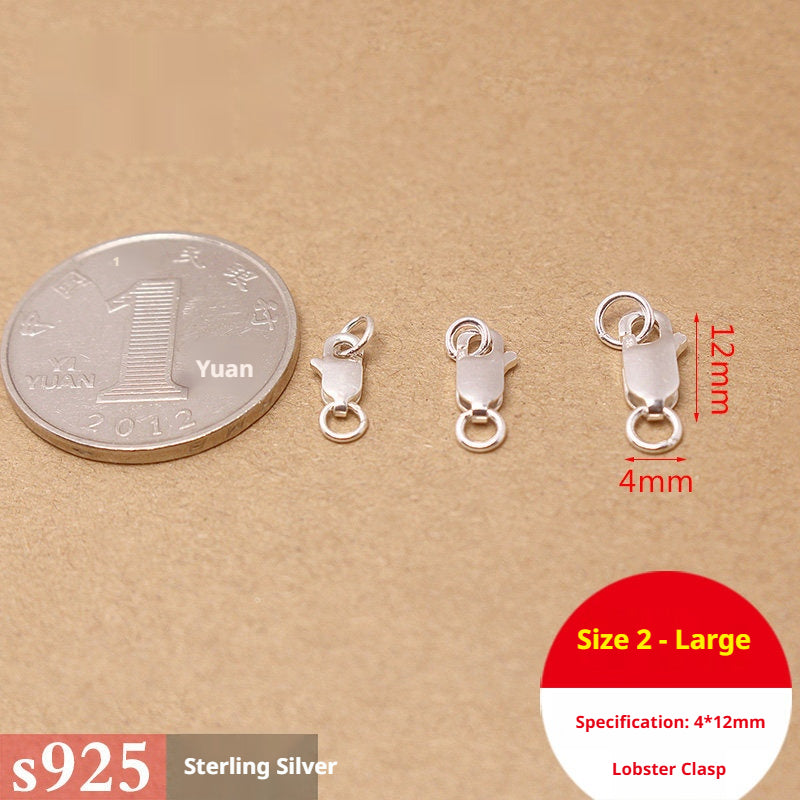 s925 Sterling Silver Clasps – Spring Ring, Lobster, Question Hook, S & W Clasps for DIY Bracelets, Necklaces, Jewelry Making (Multiple Sizes)