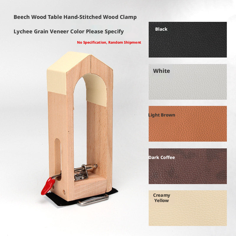 Hand‑Stitched Wood Clamp – 8 Styles for Leather Sewing (Beech/Pine, Lychee or Leather Veneer)