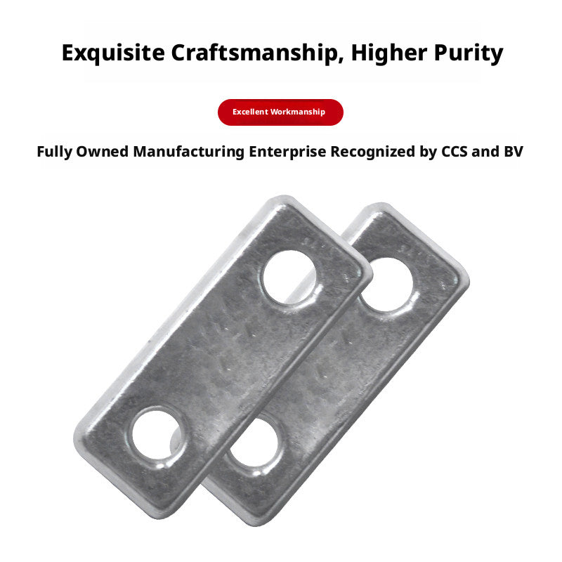 High-Purity Zinc Aluminum Alloy Sacrificial Anode – 5-Pack, 80×30×12mm for Marine & Industrial Protection