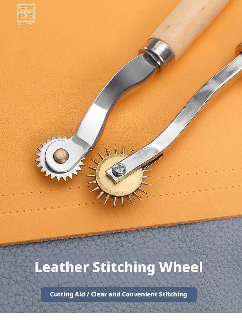 Leather Stitching Wheel – 2.5mm / 3.5mm Spacing for Hand Sewing & Saddle Stitch