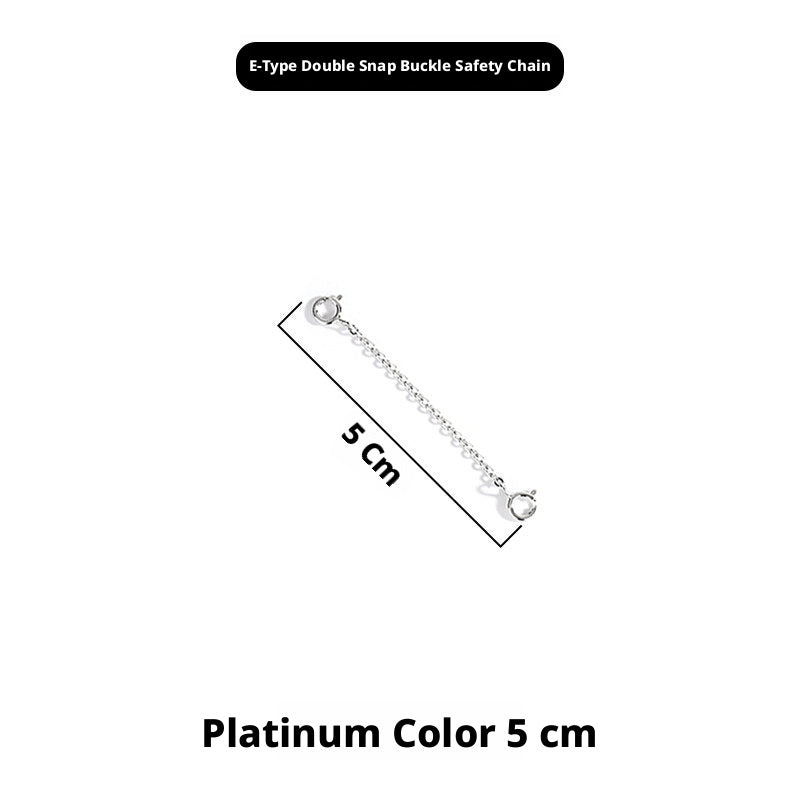 S925 Sterling Silver Extension Chain – 3 - 15cm, Double Safety Clasp - HomeDIYer