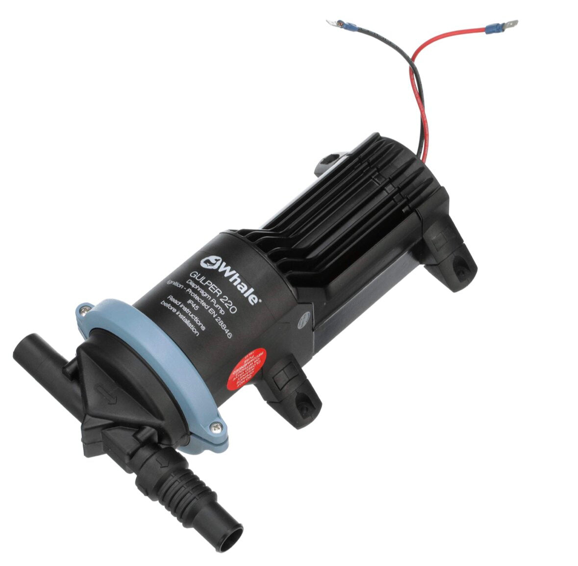 Whale Gulper 220 12V Non-Clog Shower Waste Pump – Filter-Free Grey Water Removal for Boats & RVs