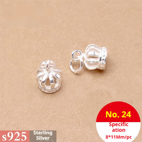s925 Sterling Silver Pendants & Beads – 40+ Shapes for DIY Red String Bracelets, Crystal Jewelry, Handmade Weaving Accessories