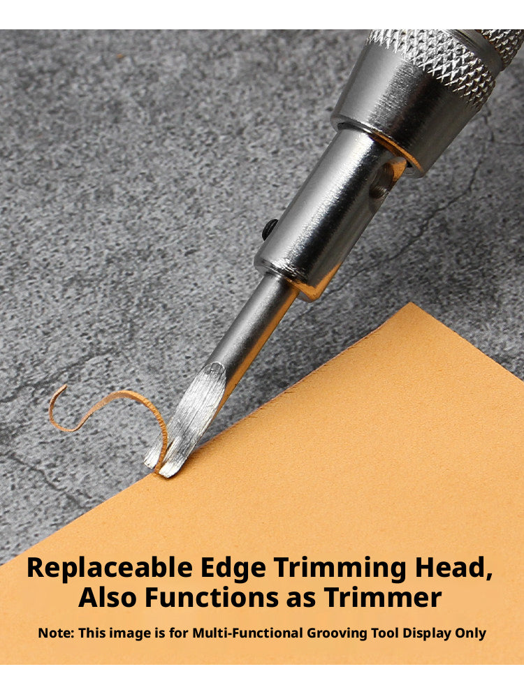 5-in-1 Multi‑Function Leather Grooving Tool – Interchangeable Heads for Grooving, Edge Trimming & Marking