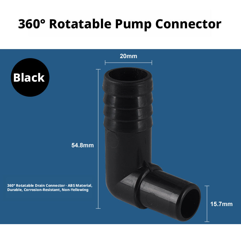 90° Marine Thru-Hull Drain Fitting with Check Valve — Bilge & Waste Water Elbow Outlet