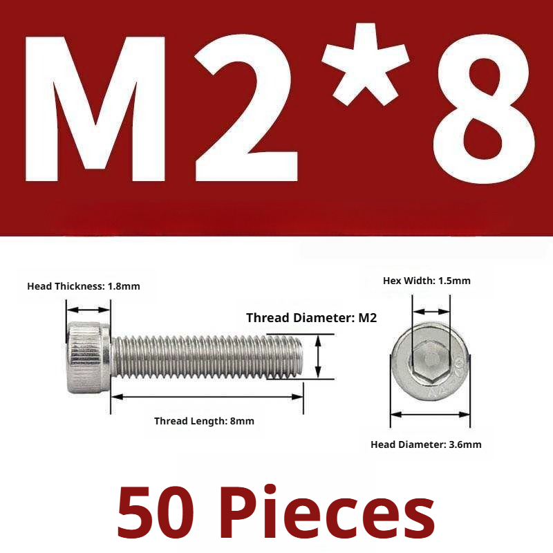 316 Stainless Steel Socket Head Cap Screws – Hex Allen Bolt, M2–M20, GB/T Standard, 4.8 Grade