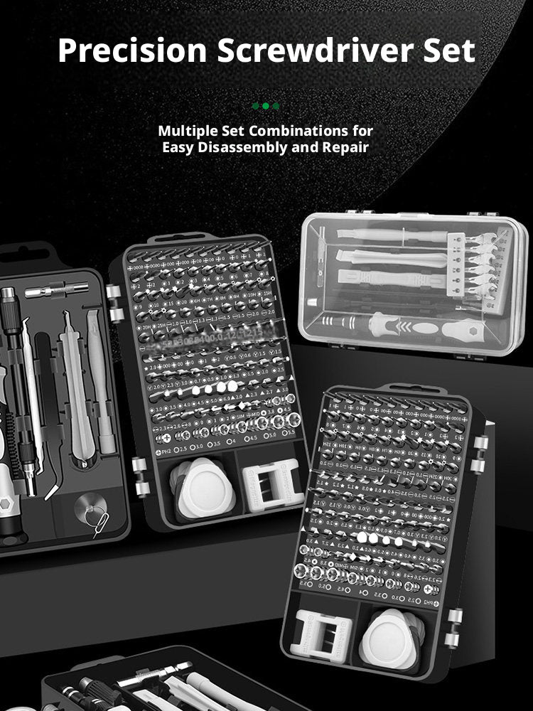 Precision Electronics Repair Tool Kit — 45/86/117/138-in-1 with Bits & Auxiliary Tools