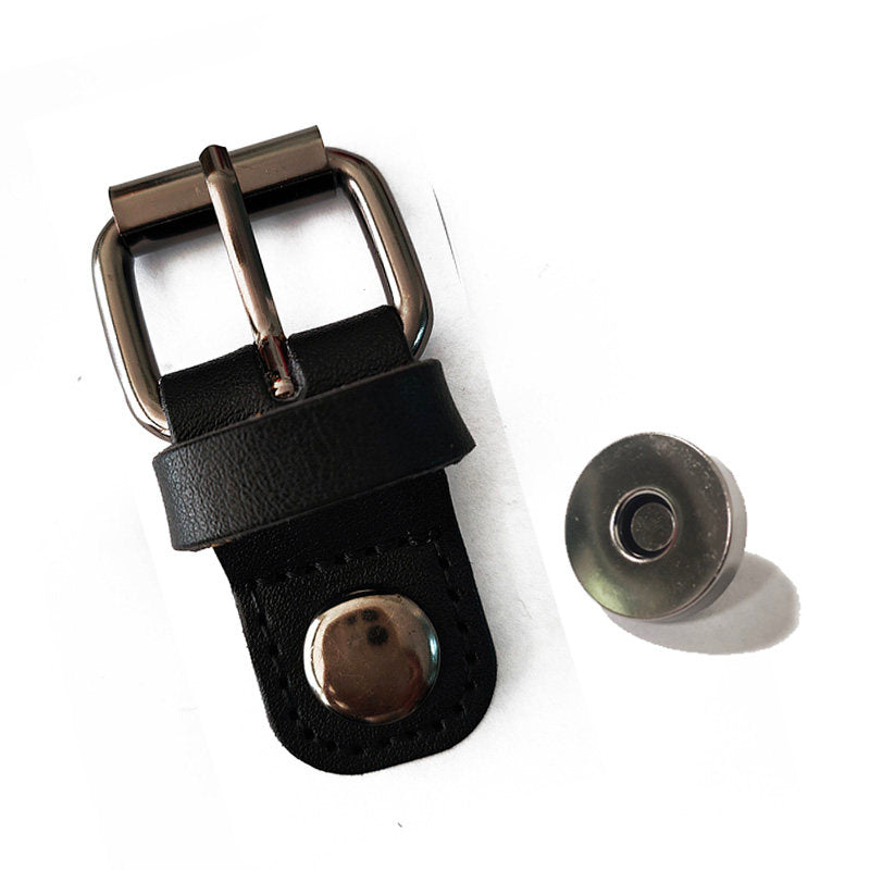 Leather Magnetic Buckle – 1.4cm / 1.8cm for Bags, Backpacks, Straps (Black, White, Brown)