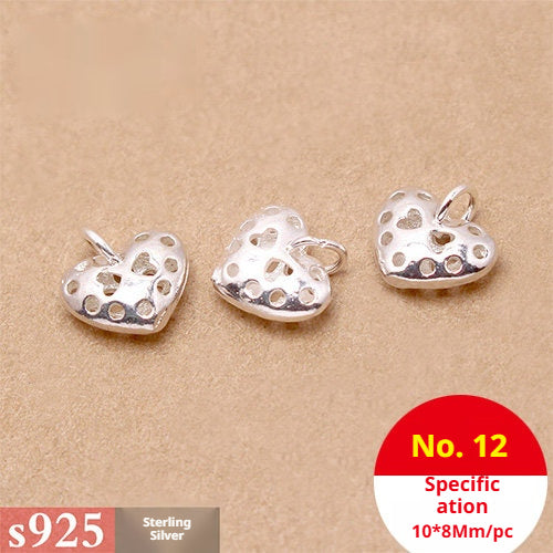 s925 Sterling Silver Pendants & Beads – 40+ Shapes for DIY Red String Bracelets, Crystal Jewelry, Handmade Weaving Accessories