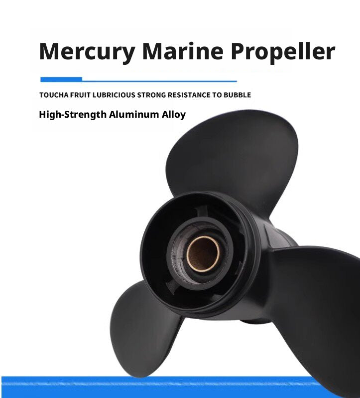 Aluminum Propeller for Mercury Outboard Motors - 3-Blade Replacement for 5HP to 300HP Engines with 10 to 15 Tooth Splines