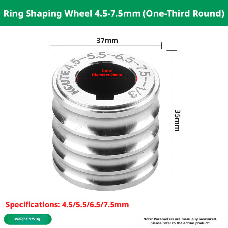 KCUTE Manual Ring Shaping Machine – 40+ Roller Wheels, for Gold/Silver