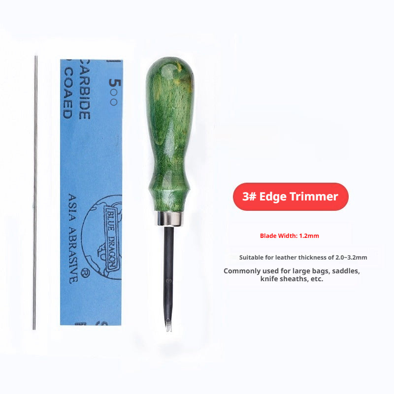 Leather - trimming trimmer leather goods making leather DIY tools manual trimming knife trimming green handle