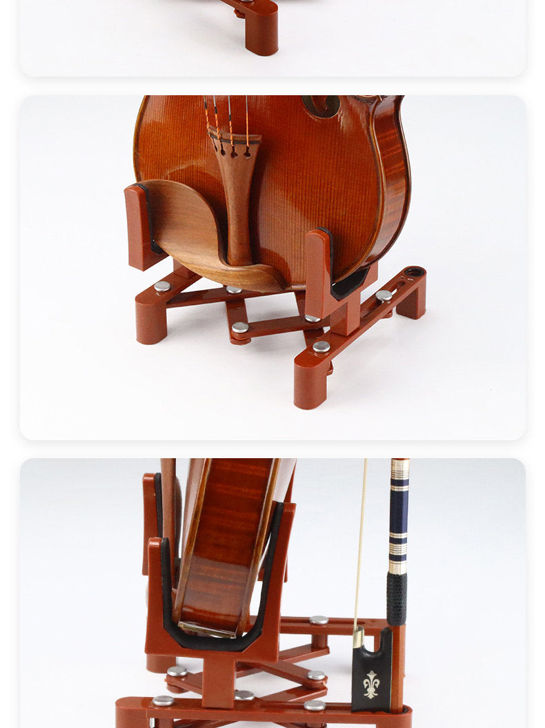 Foldable Violin Stand with Bow Holder – Portable Display Rack for Violin (Black or Red)