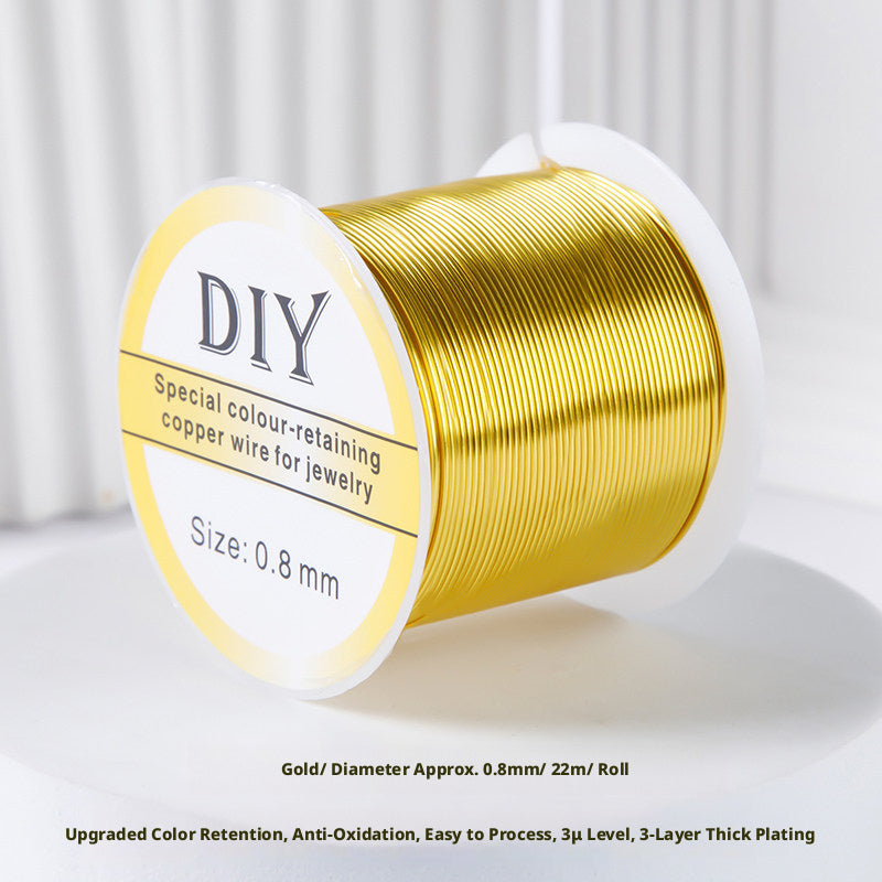100m Color‑Retaining Copper Wire – DIY Wire Wrapping & Flower Making