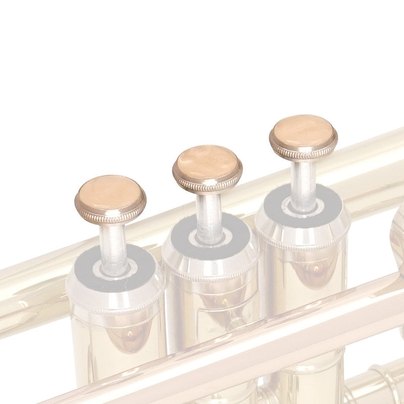 Trumpet Key Button Covers – Mica Sheet + Alloy Cap, 3.9mm Inner Diameter (Single or 3‑Pack)
