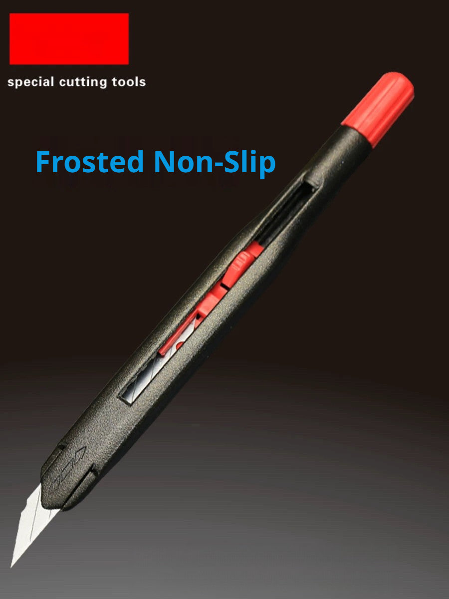 Anti‑Wobble Utility Knife for Leather Cutting – Metal Handle + 30°/60° Blades (9mm)