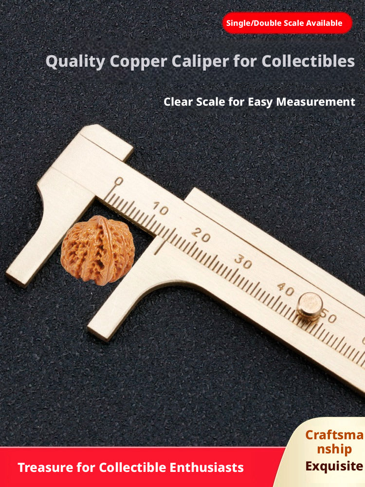 Solid Brass Mini Caliper Set – 0.1mm Accuracy, Jewelry & DIY Measurement
