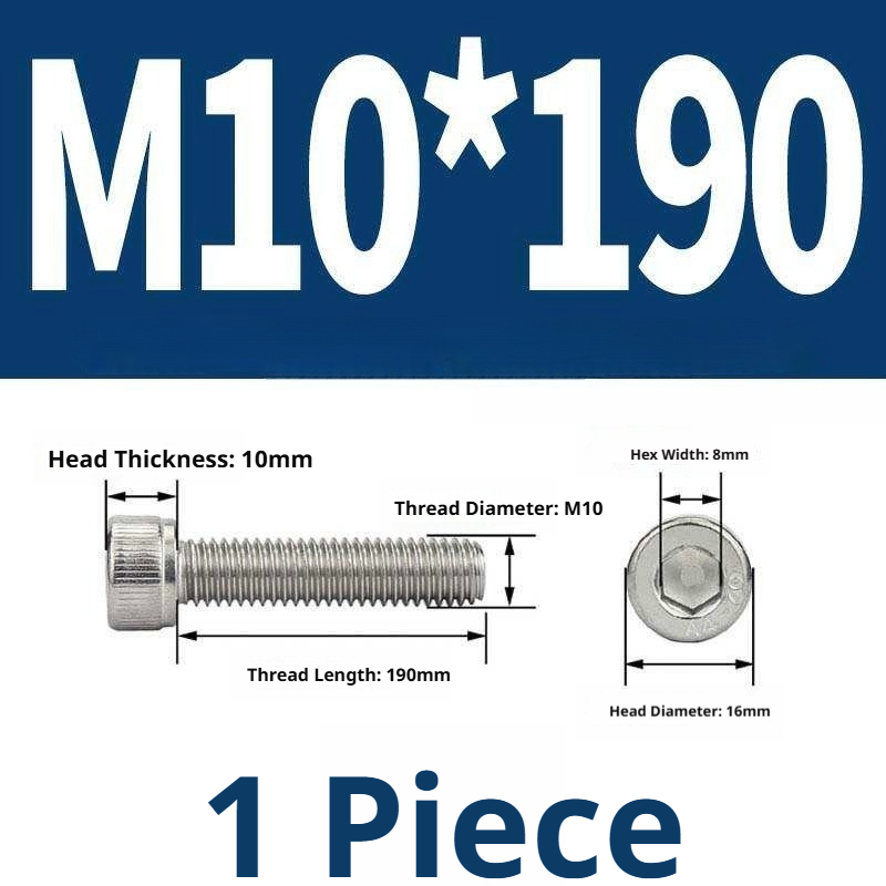 316 Stainless Steel Socket Head Cap Screws – Hex Allen Bolt, M2–M20, GB/T Standard, 4.8 Grade