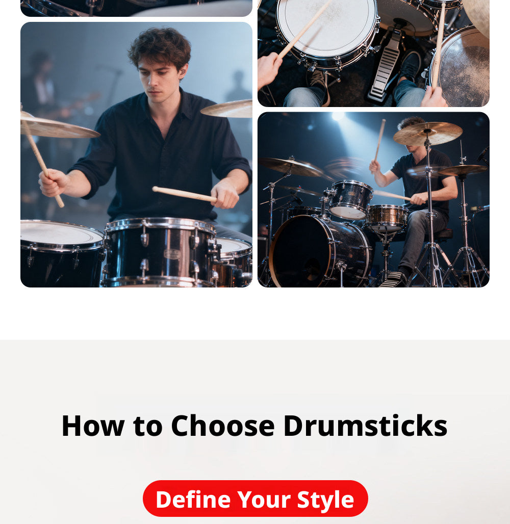 MUSO North American Wood Drumsticks – 7A / 5A / 5B (Hickory/Pecan) with Free Engraving