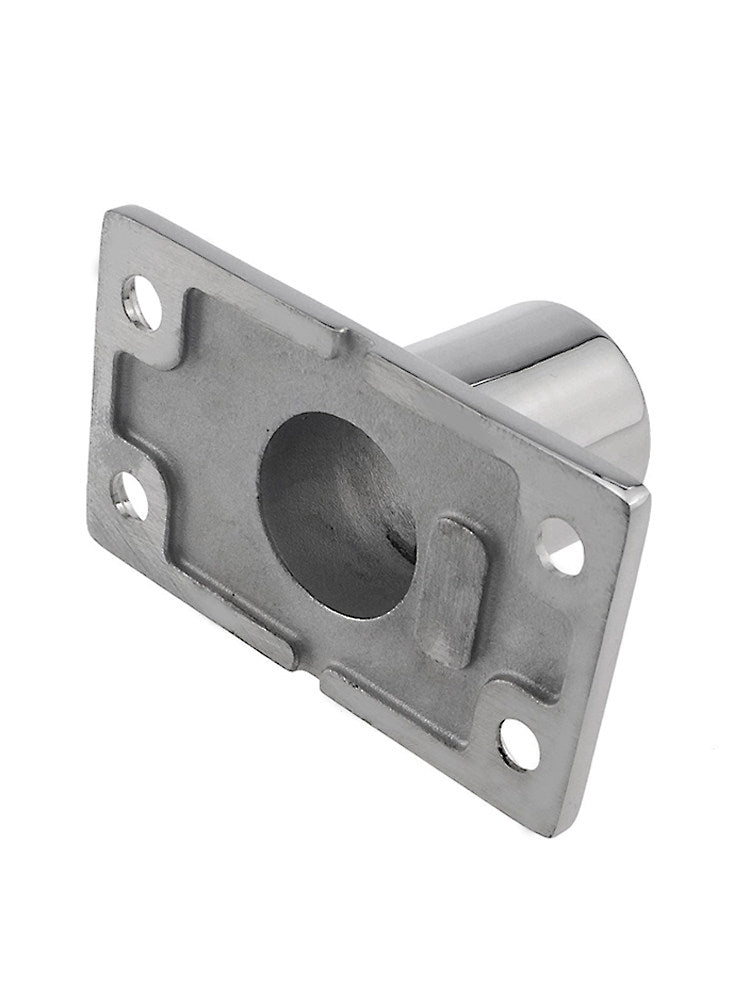 316 Stainless Steel 90-Degree Tube Flange Base – Marine Railing Stanchion Mount, 22–38mm