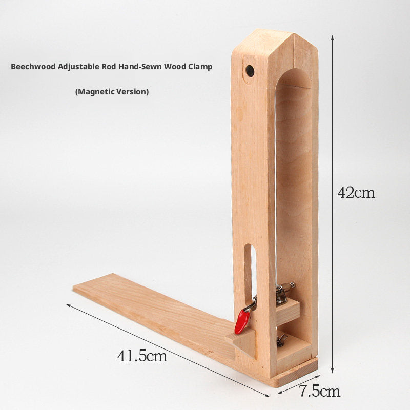 Hand‑Stitched Wood Clamp – 8 Styles for Leather Sewing (Beech/Pine, Lychee or Leather Veneer)