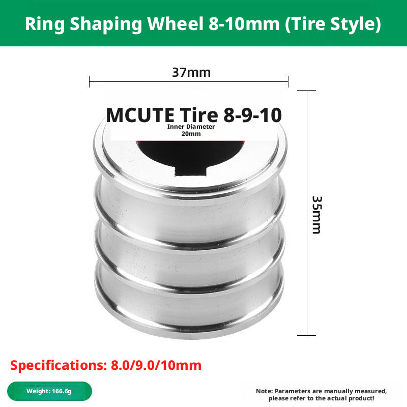 KCUTE Manual Ring Shaping Machine – 40+ Roller Wheels, for Gold/Silver