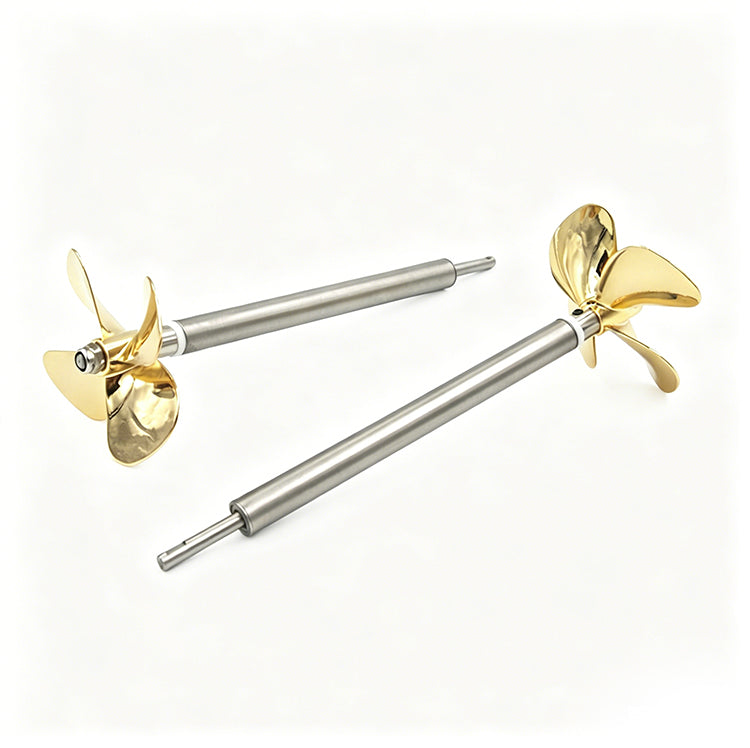 Zinc Alloy 4-Blade RC Boat Propeller - 55mm/60mm CW & CCW Replacement for Fishing Boats, Bait Boats & Remote Control Models
