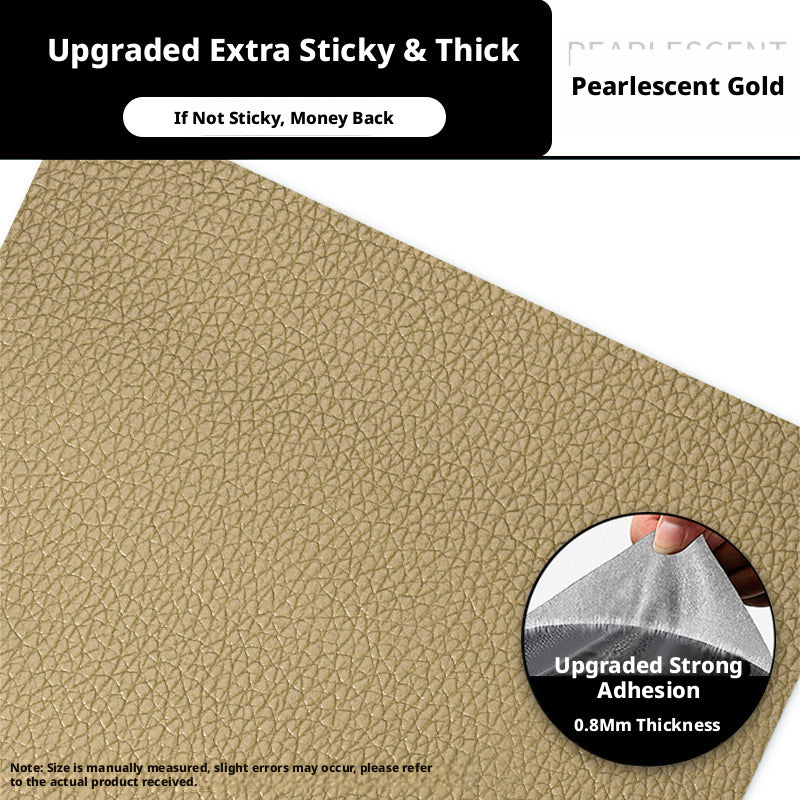 Strong Self-Adhesive Leather Repair Patch – 0.8mm Thick, Cut-to-Size for Sofa, Car Seat & Bag (Multiple Colors)