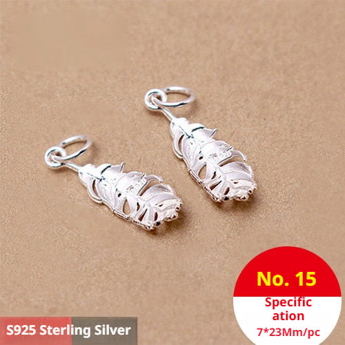 s925 Sterling Silver Pendants & Beads – 40+ Shapes for DIY Red String Bracelets, Crystal Jewelry, Handmade Weaving Accessories