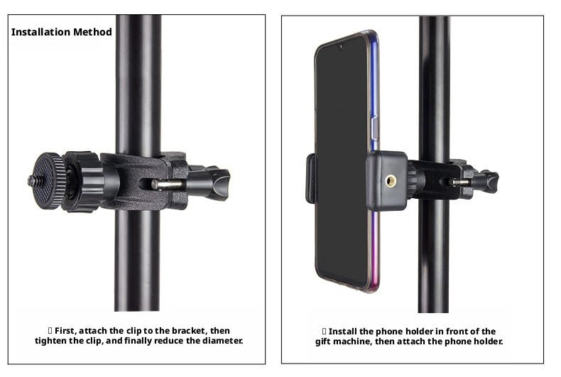 Bike Handlebar Clamp Mount with 1/4" Ball Head — 360° Rotating, Fits 15–30mm Tubes - HomeDIYer