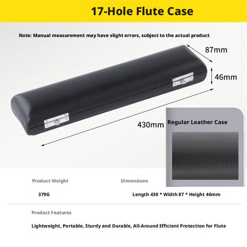 CHANG Flute Case – 16/17 Hole, Piccolo, Head Joint, Leather/Oxford, Backpack Style (Bamboo Weave)