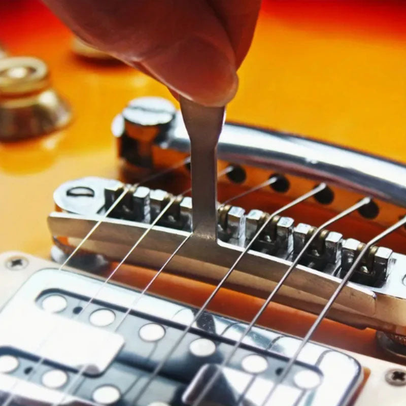 Guitar T-shaped ruler 9-piece set, neck fingerboard fret curvature, string number curvature, guitar spacing measuring ruler
