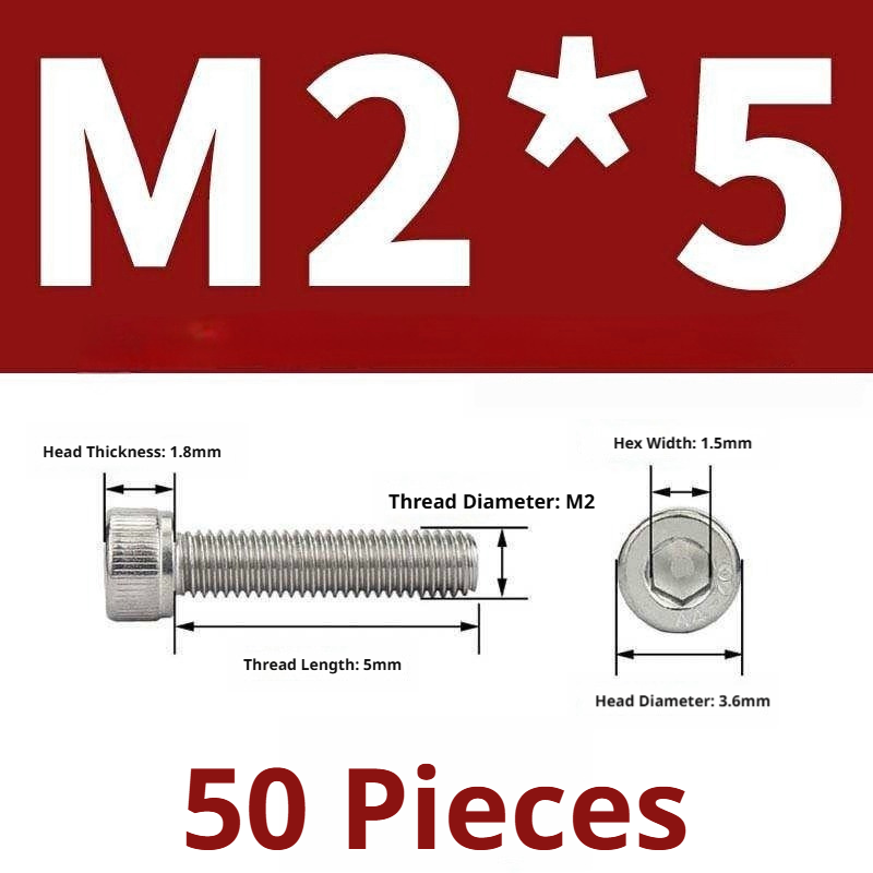 316 Stainless Steel Socket Head Cap Screws – Hex Allen Bolt, M2–M20, GB/T Standard, 4.8 Grade