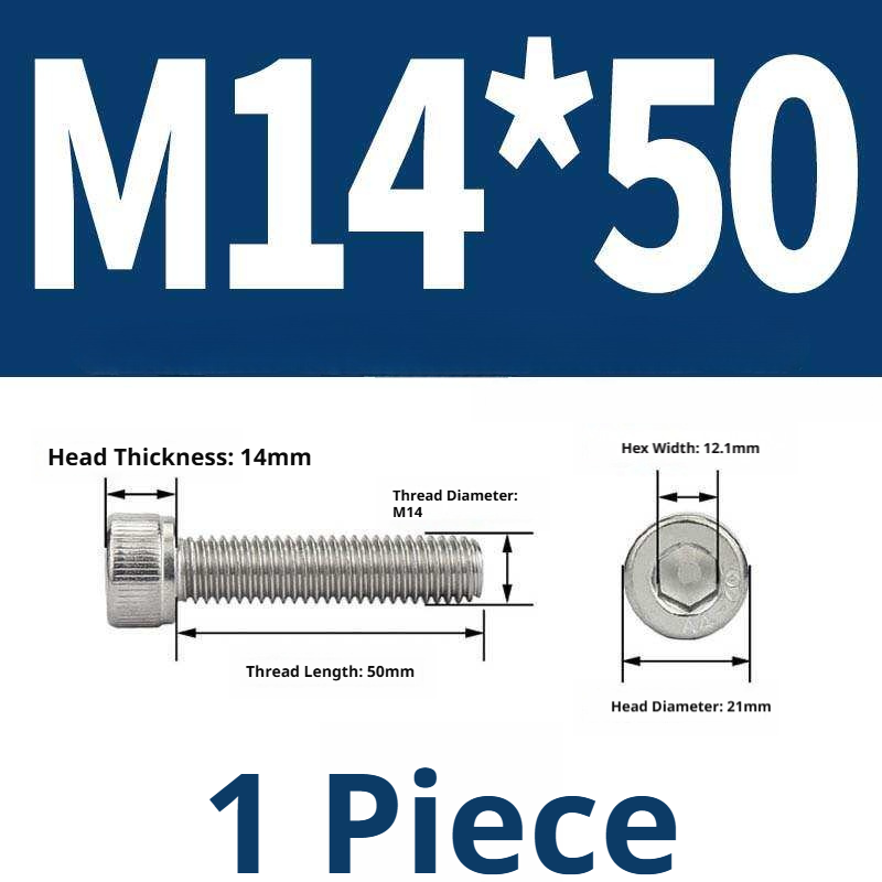 316 Stainless Steel Socket Head Cap Screws – Hex Allen Bolt, M2–M20, GB/T Standard, 4.8 Grade