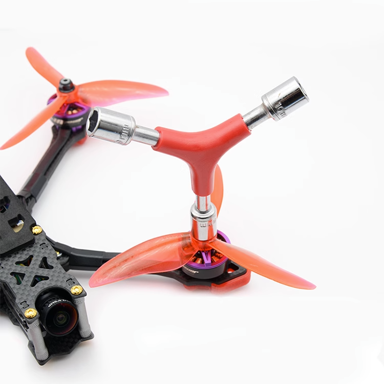 Y-Type 3-in-1 Propeller Wrench for 5-Inch Props – Digital Counter Socket Tool for FPV Drone Motor Repair